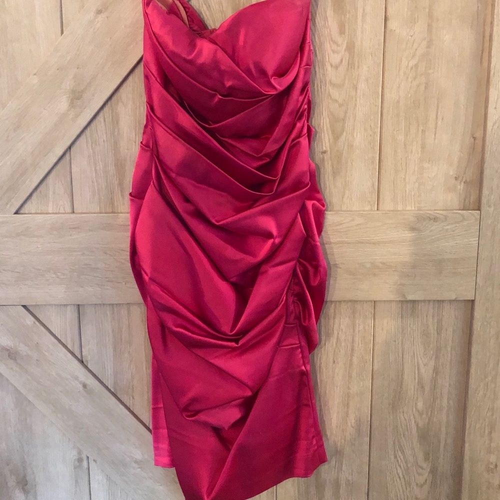 Short, pink, cocktail dress